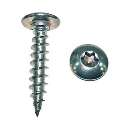 Sachet 6 vis à pentures Torx chrome 3 6X30mm