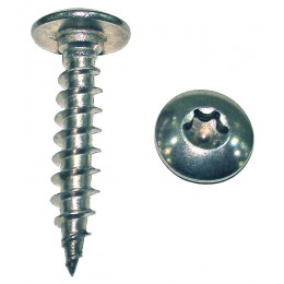 Sachet 6 vis à pentures Torx chrome 3 7X40mm