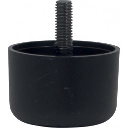 Pied de meuble plastique noir D.6cm hauteur 4cm