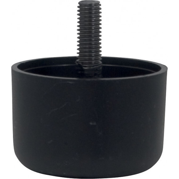 Pied de meuble plastique noir D.6cm hauteur 4cm