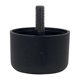 Pied de meuble plastique noir D.6cm hauteur 4cm