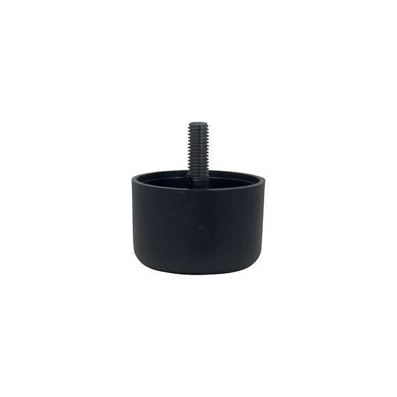 Pied de meuble plastique noir D.6cm hauteur 4cm