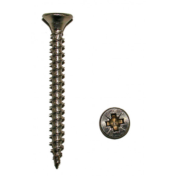 Sachet de 18 vis agglo tête fraiséee pozidriv inox 4x16 mm FORTFIX