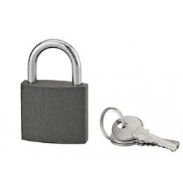 Cadenas acier gris 40mm anse acier 3 clés