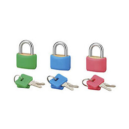 Lot de 3 cadenas laiton color 30mm anse acier 6 clés