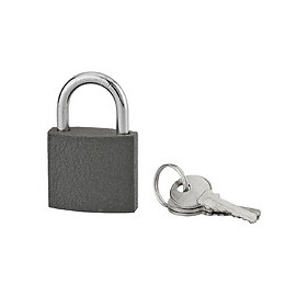 Cadenas acier gris 40mm anse acier 3 clés