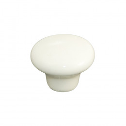 Bouton rond diamètre 32mm céramique blanc