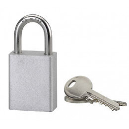 Cadenas aluminium 38mm anse inox 2 clés