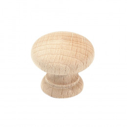 Bouton univers diamètre 25mm hêtre bois brut