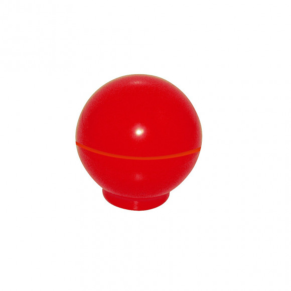 Bouton boule diamètre 30mm plastique rouge