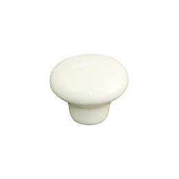 Bouton rond diamètre 32mm céramique blanc