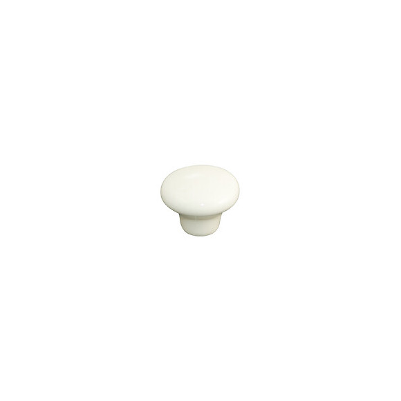 Bouton rond diamètre 32mm céramique blanc