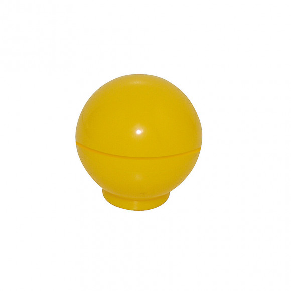Bouton boule diamètre 30mm plastique jaune