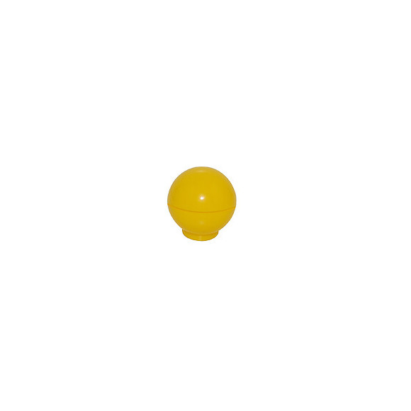 Bouton boule diamètre 30mm plastique jaune