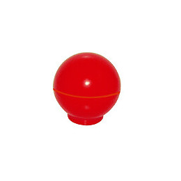 Bouton boule diamètre 30mm plastique rouge