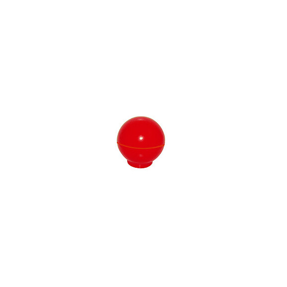 Bouton boule diamètre 30mm plastique rouge