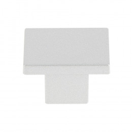 Bouton carré 30mm plastique alu naturel