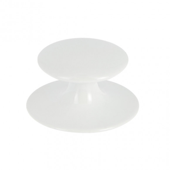 Bouton adhésif diamètre 30mm zamak blanc