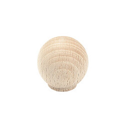 Bouton boule diamètre 35mm hêtre bois brut