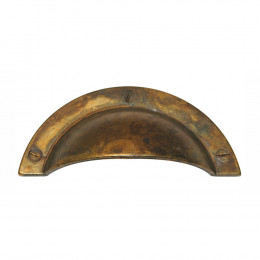 Poignée coquille entraxe 64mm zamak decor rouille