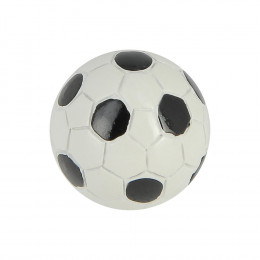 Bouton ballon foot diamètre 38mm résine blanc/noir