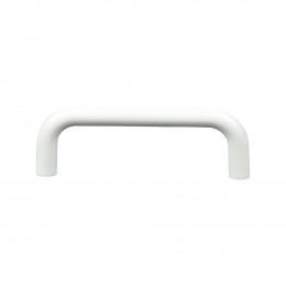 Lot 6 poignées fil entraxe 96mm plastique blanc