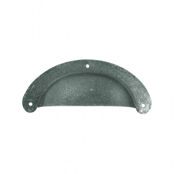 Poignée coquille entraxe 87mm zamak vieux fer