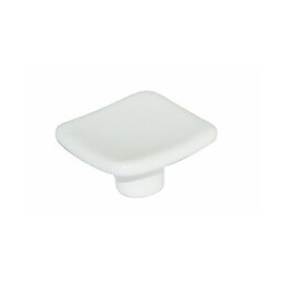 Bouton carré 37mm céramique blanc