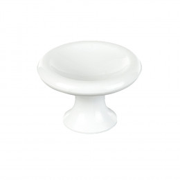 Lot 6 boutons cuvette diamètre 40mm plastique blanc