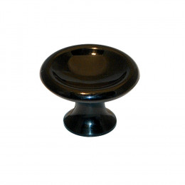 Lot 6 boutons cuvette diamètre 40mm plastique noir