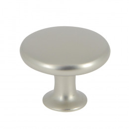 Bouton rond diamètre 30mm aluminium nickel velours