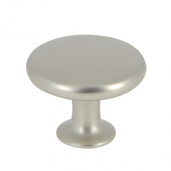 Bouton rond diamètre 30mm aluminium nickel velours