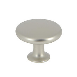 Bouton rond diamètre 30mm aluminium nickel velours