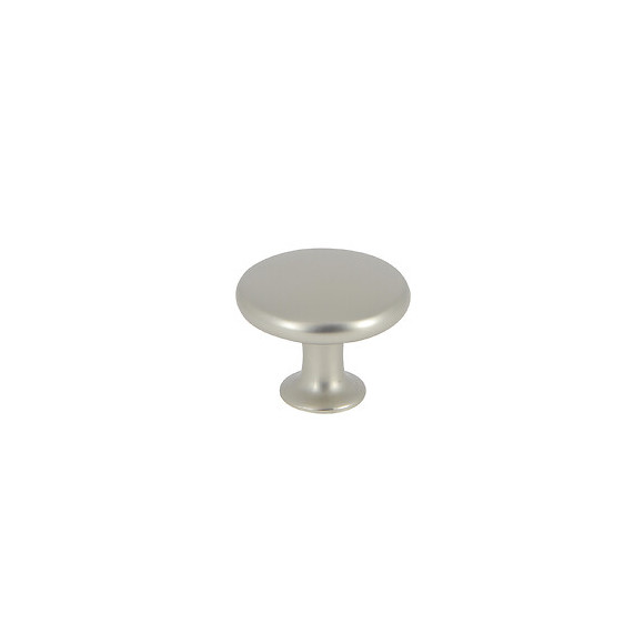 Bouton rond diamètre 30mm aluminium nickel velours