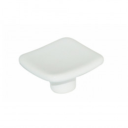 Bouton carré 37mm céramique blanc
