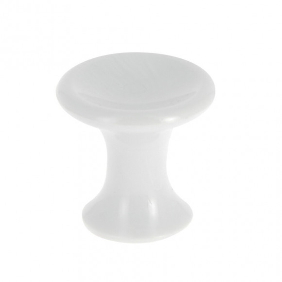 Bouton cuvette diamètre 25mm plastique blanc