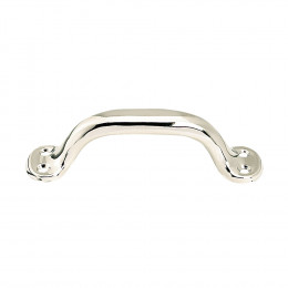 Poignée valise entraxe 96mm acier nickel