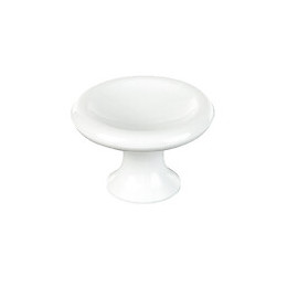 Lot 6 boutons cuvette diamètre 40mm plastique blanc