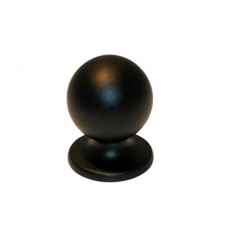 Bouton boule diamètre 25mm zamak noir