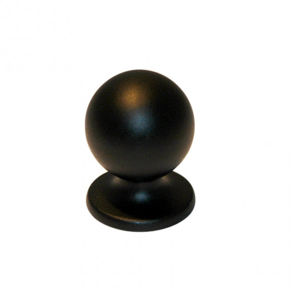Bouton boule diamètre 25mm zamak noir