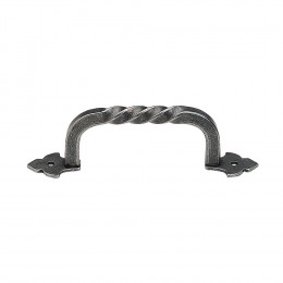 Poignée médiéval entraxe 100mm acier vieux fer