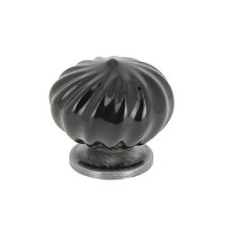 Bouton spirale diamètre 40mm céramique noir/vieilli