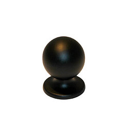 Bouton boule diamètre 25mm zamak noir