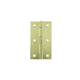 Charnière rectangulaire acier laitonné 80x45mm - 2 pièces