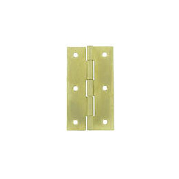 Charnière rectangulaire acier laitonné 90x50mm - 1 pièce