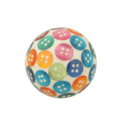 Bouton boule diamètre 35mm résine nacre multicolore