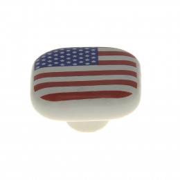 Bouton carré 40mm céramique drapeau USA
