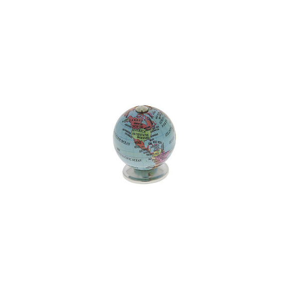 Bouton globe bleu diamètre 38mm acier