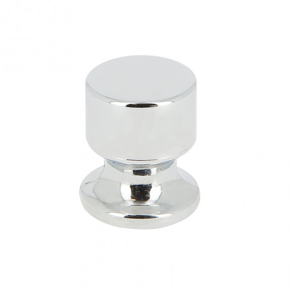 Lot 6 boutons cylindre plastique chrome