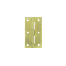 Charnière rectangulaire acier laitonné 90x50mm - 1 pièce